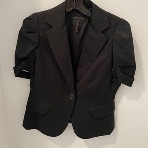 BCBGMaxAzria Black Pin Striped Jacket - Small